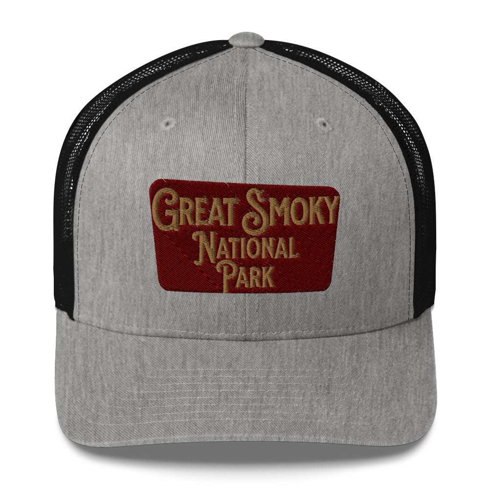 Great Smoky Mountains National Park Embroidered Trucker Hat - MENLL