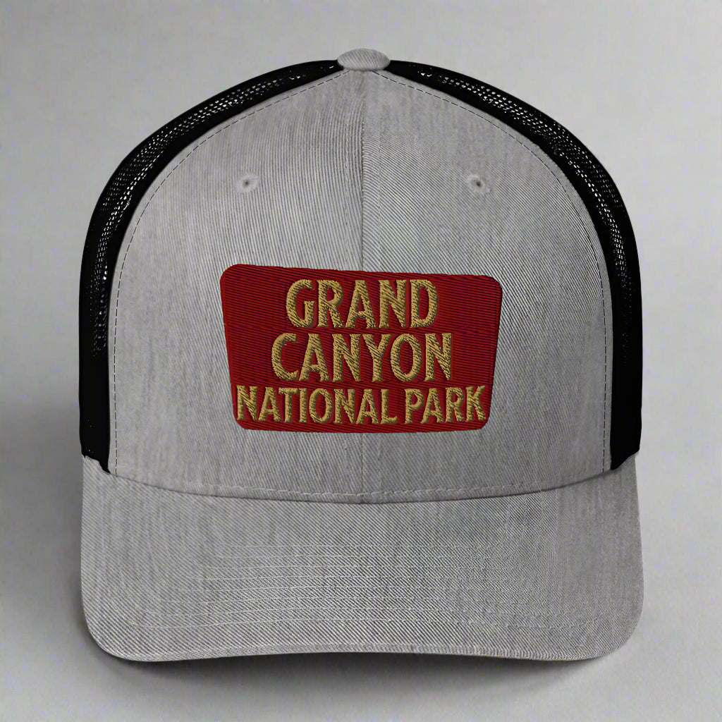 Grand Canyon National Park Sign Embroidered Trucker Hat - MENLL
