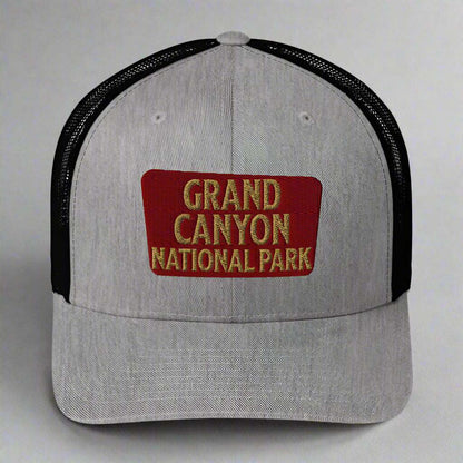 Grand Canyon National Park Sign Embroidered Trucker Hat - MENLL