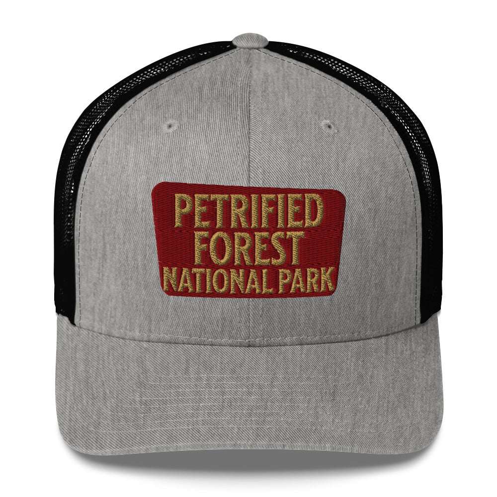 Petrified Forest National Park Sign Embroidered Trucker Hat - MENLL