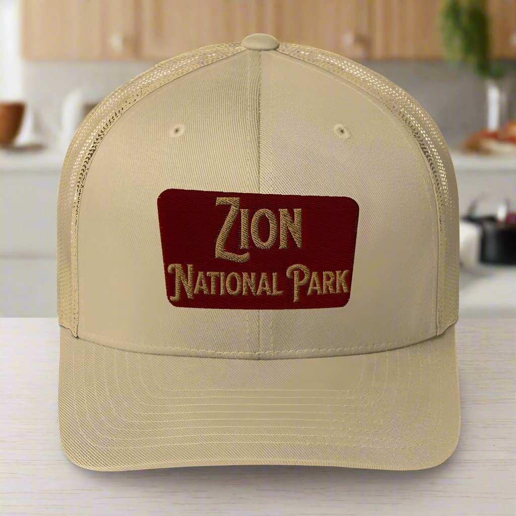 Zion National Park Sign Trucker Cap - MENLL