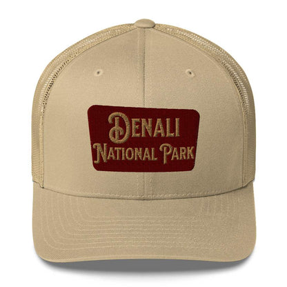 Denali National Park Sign Embroidered Trucker Hat - MENLL