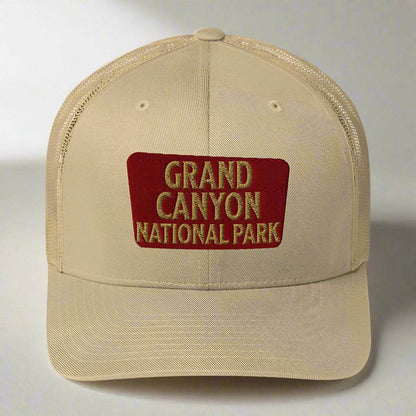 Grand Canyon National Park Sign Embroidered Trucker Hat - MENLL