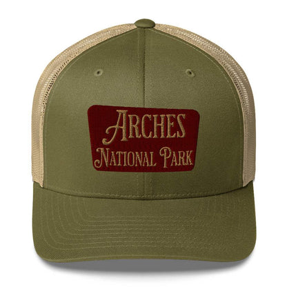 Arches Embroidered National Park Sign Trucker Hat - MENLL