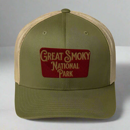 Great Smoky Mountains National Park Embroidered Trucker Hat - MENLL