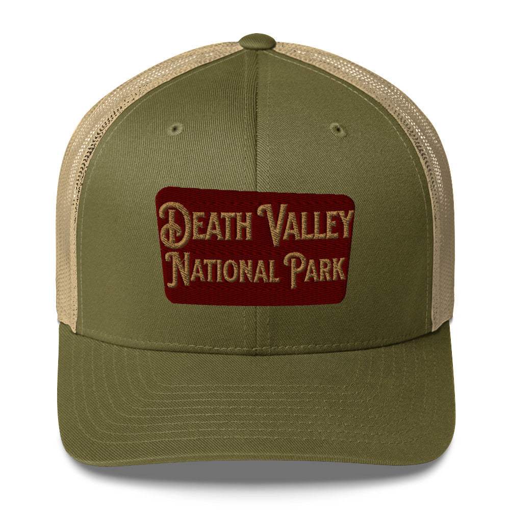 Death Valley National Park Sign Embroidered Trucker Cap - MENLL