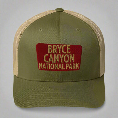 Bryce Canyon National Park Sign Embroidered Trucker Hat - MENLL