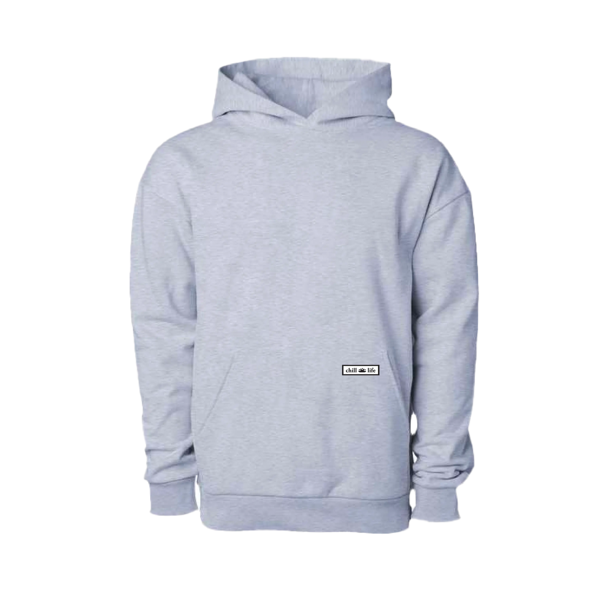Zen Zip Essentials Hoodie-Cool Grey chill life style