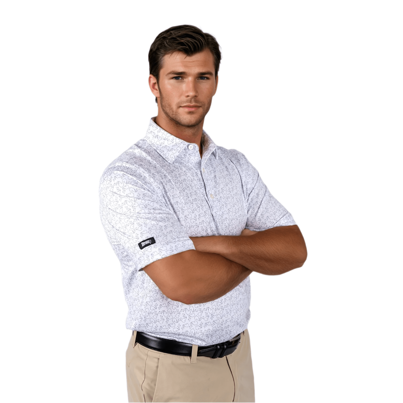 2putt State of Michigan Men's Polo - Alternate Angle
