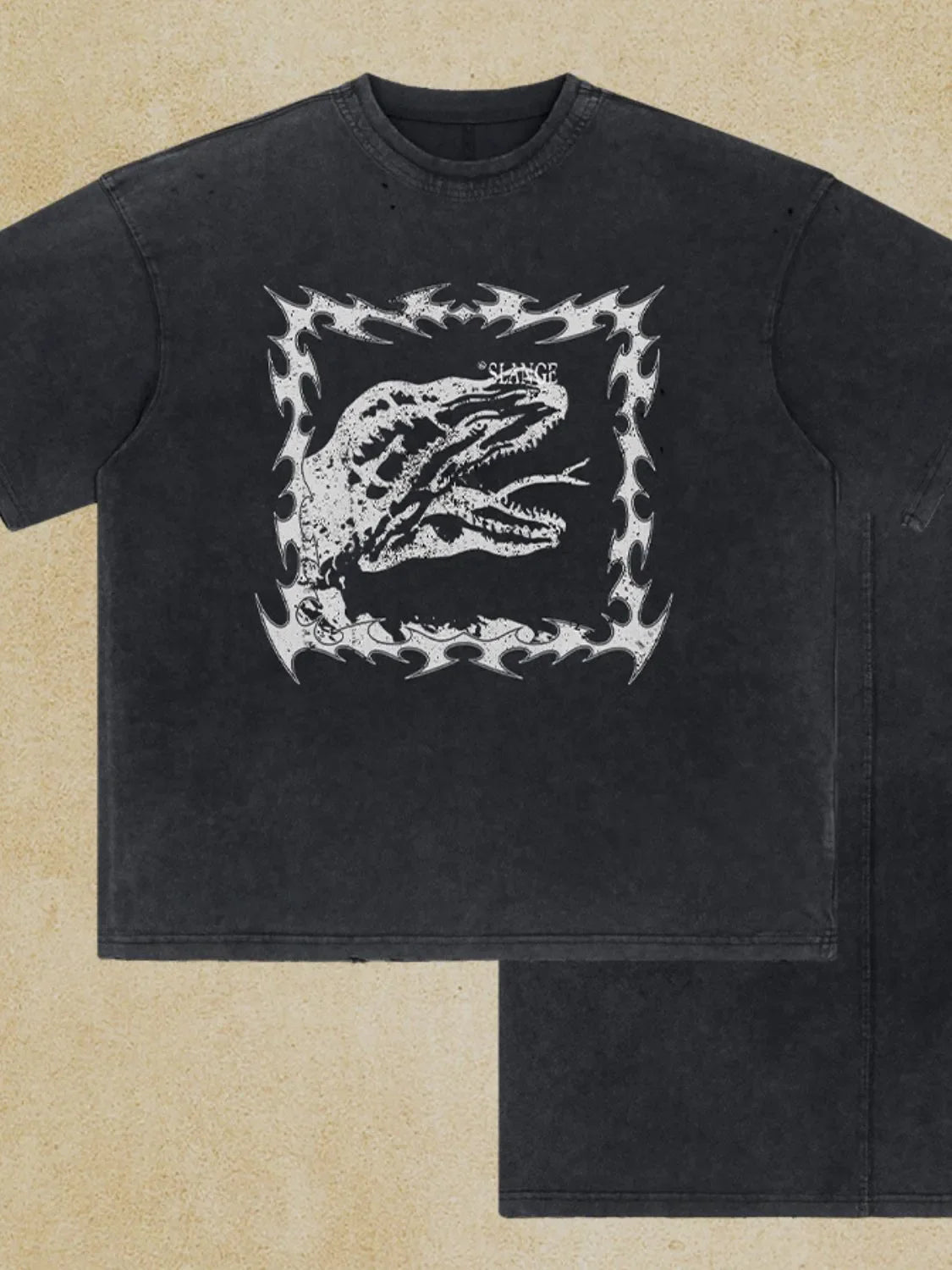 Men's Graphic Round Neck Half Sleeve T-Shirt in black, featuring a bold graphic design, 100% cotton.