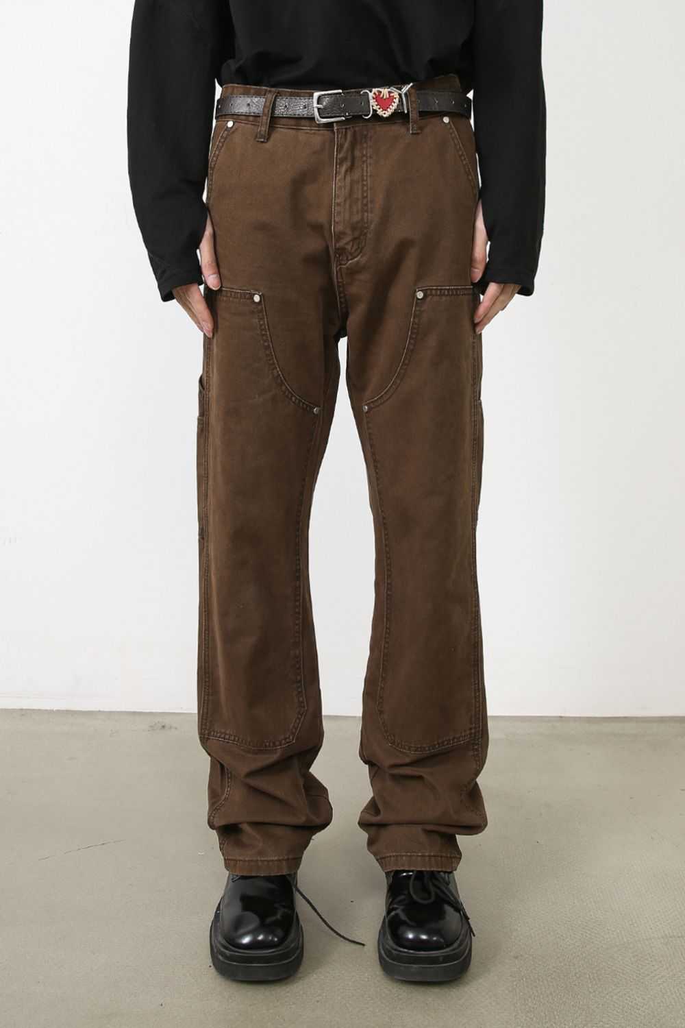 Men's jeans with cargo pockets, basic style, 100% cotton.