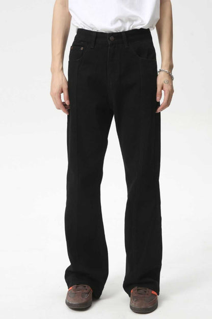 Baggy jeans with pockets, non-stretch, cotton blend fabric.