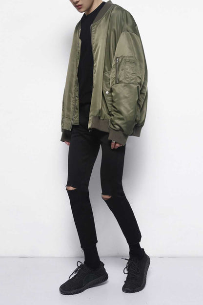 men's distressed skinny jeans with ripped knees and slightly stretchy fabric