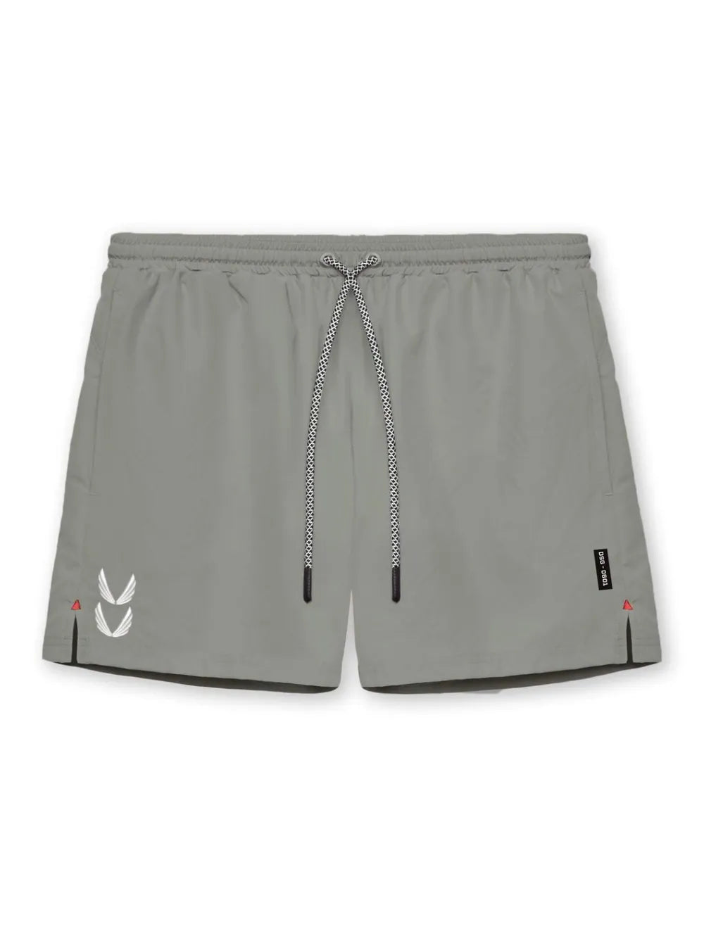 Men's Plus Size Drawstring Active Shorts in gray with slight stretch.