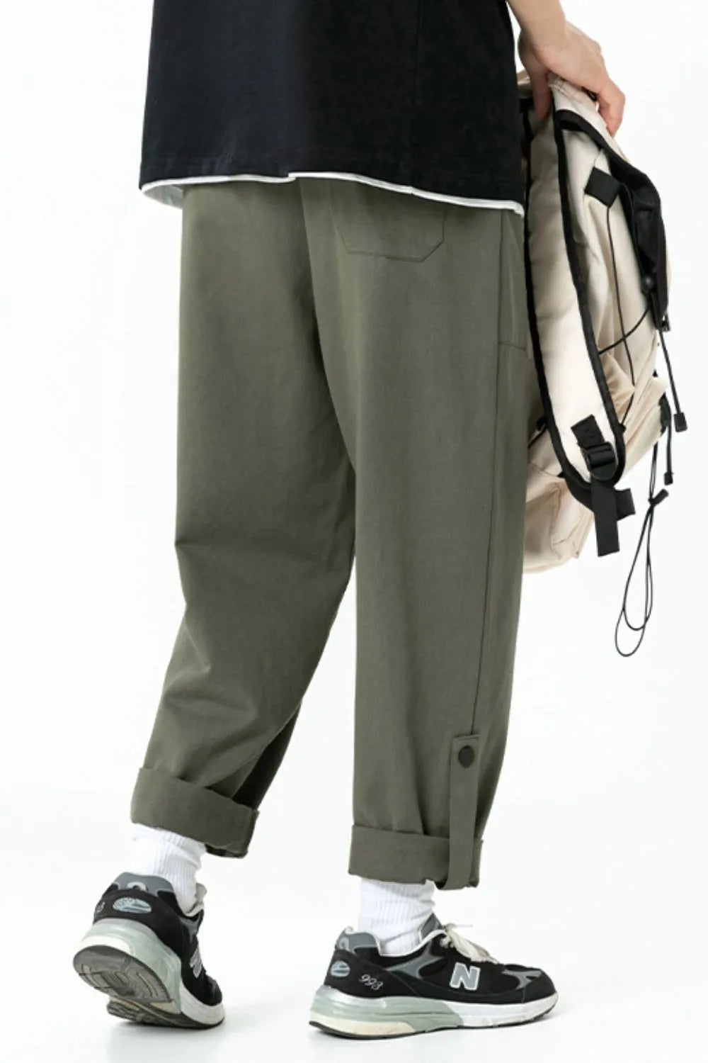 Men's plus size drawstring pants with pockets, 100% cotton, basic style.
