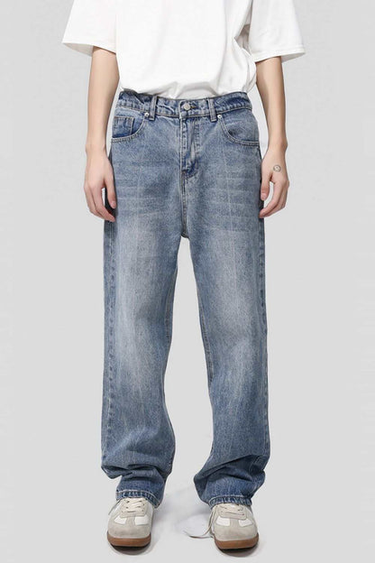 Baggy jeans with pockets, basic style, no stretch, 90.4% cotton.