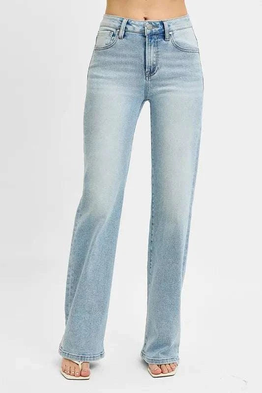 High Rise Wide Leg 90's Jeans with vintage-inspired design and modern twist
