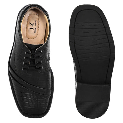 Trevor Leather Oxford Style Boys Dress Shoes - MENLL