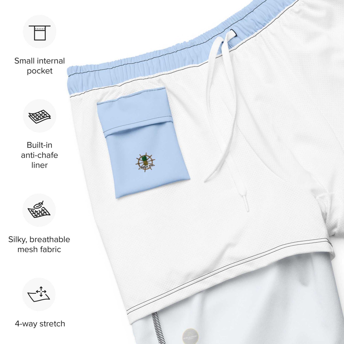 Men's Blue Eco Board Shorts - MENLL