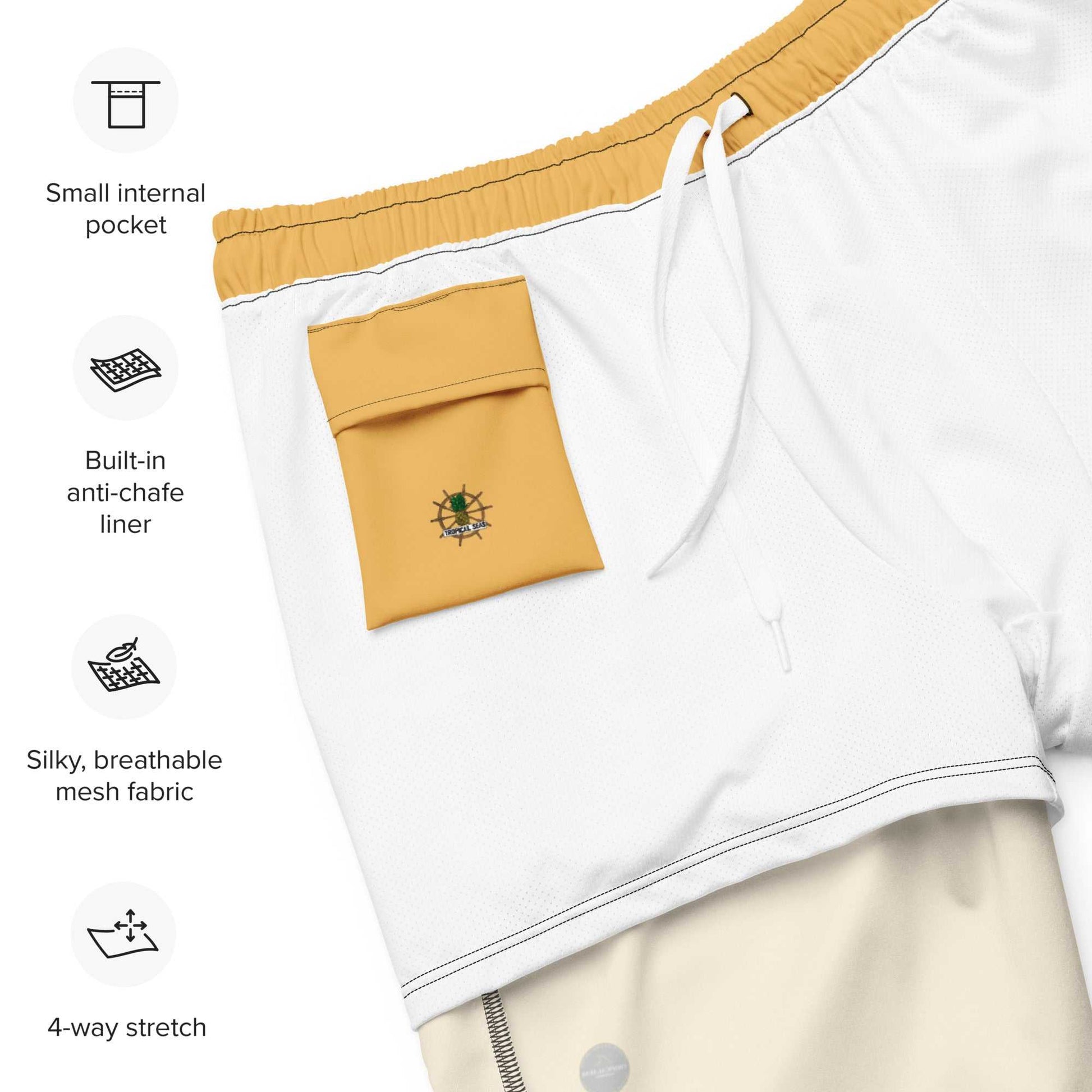 Men's Gold Eco Board Shorts - MENLL