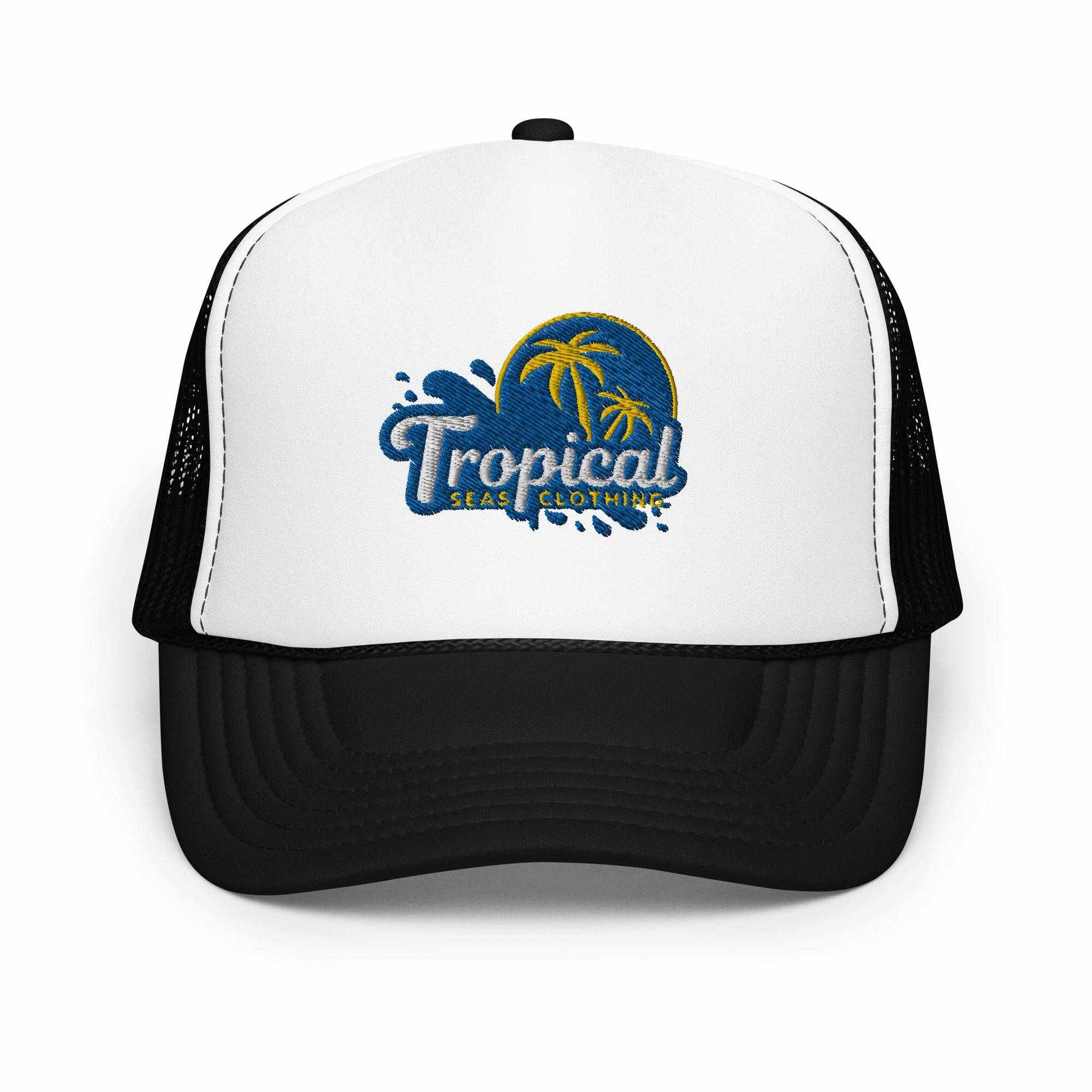 Tropical Tides Foam Trucker Hat: Ride the Waves of Fashion! - MENLL