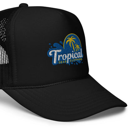 Tropical Tides Foam Trucker Hat: Ride the Waves of Fashion! - MENLL