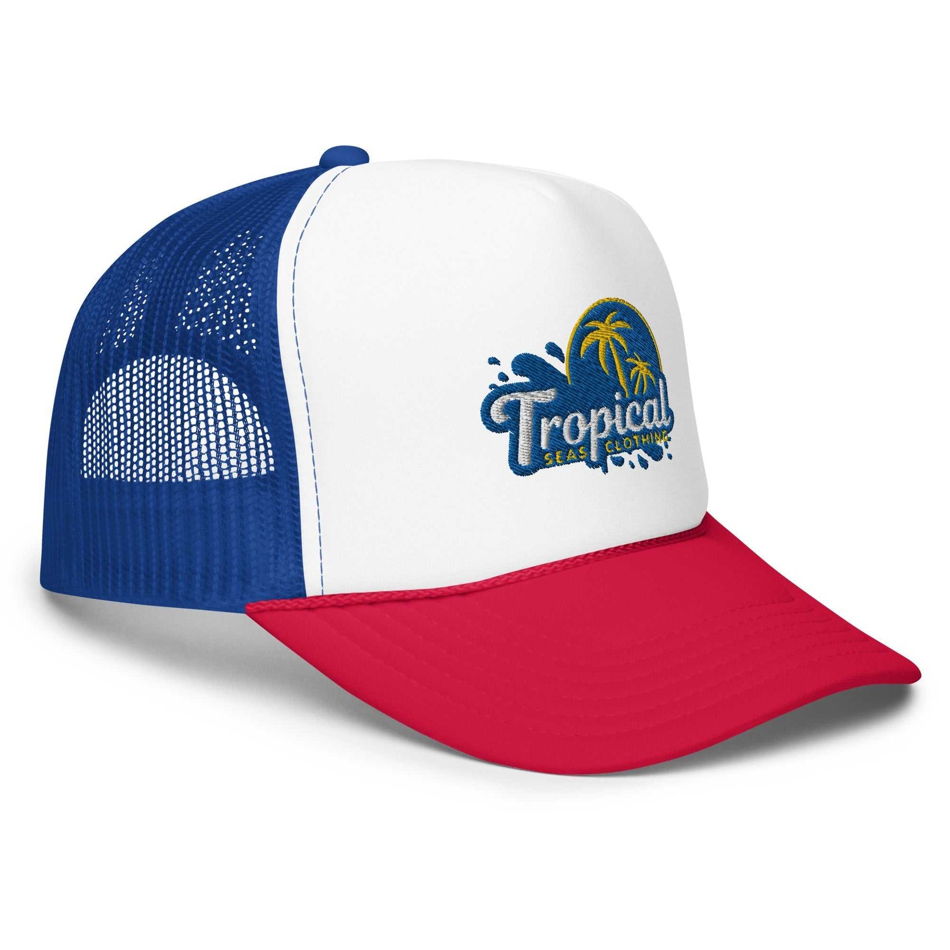 Tropical Tides Foam Trucker Hat: Ride the Waves of Fashion! - MENLL