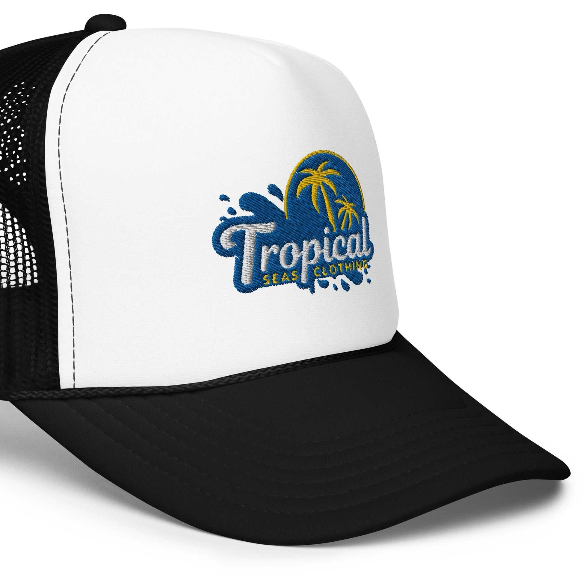 Tropical Tides Foam Trucker Hat: Ride the Waves of Fashion! - MENLL