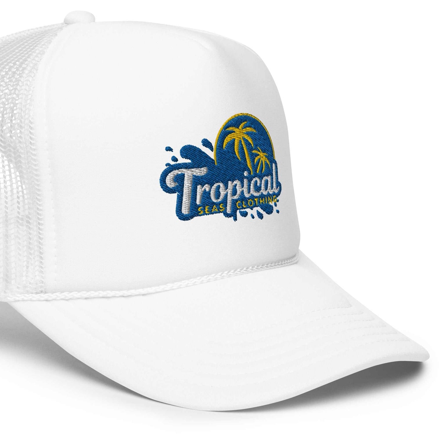 Tropical Tides Foam Trucker Hat: Ride the Waves of Fashion! - MENLL