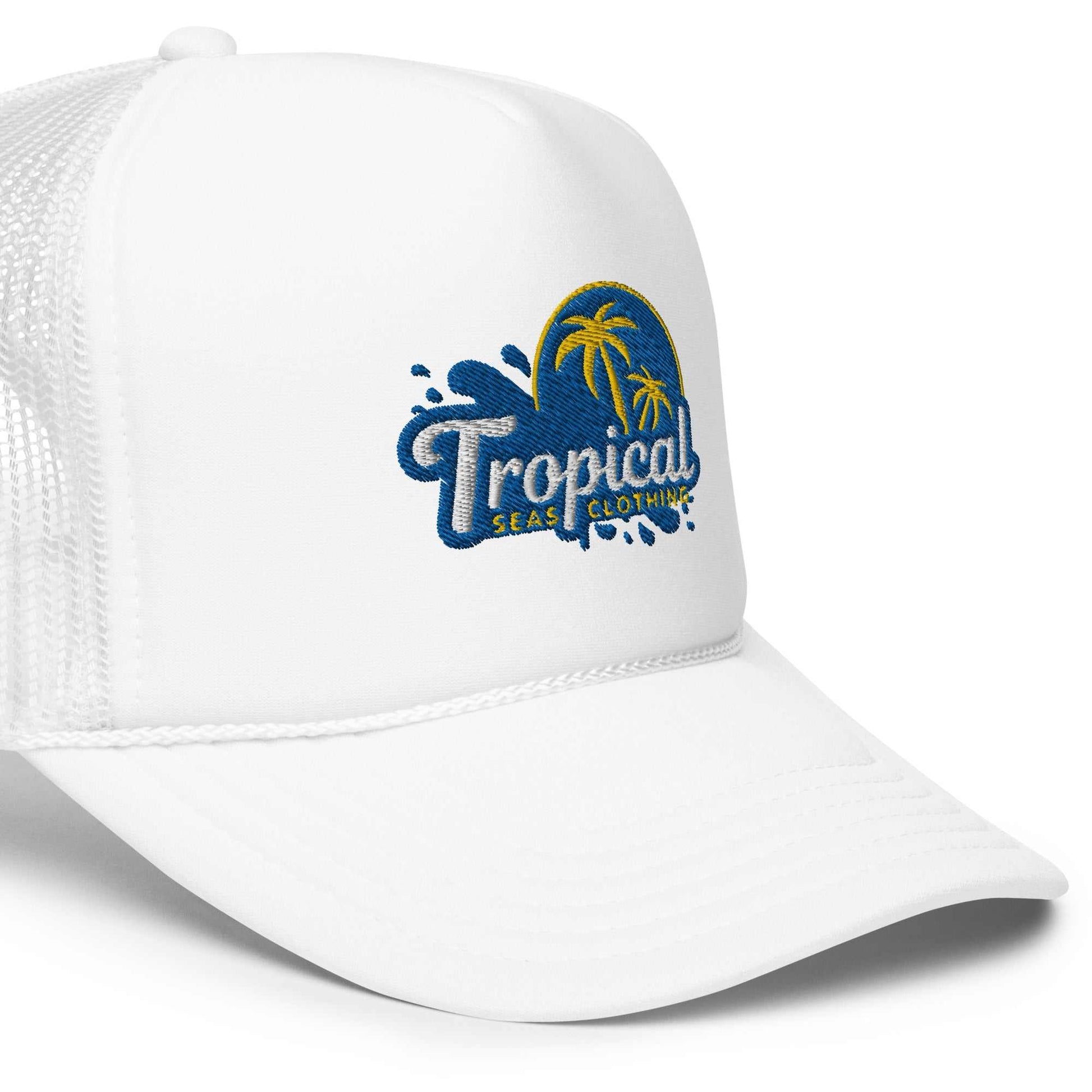 Tropical Tides Foam Trucker Hat: Ride the Waves of Fashion! - MENLL