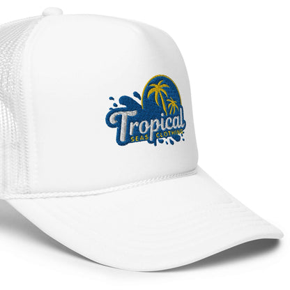 Tropical Tides Foam Trucker Hat: Ride the Waves of Fashion! - MENLL