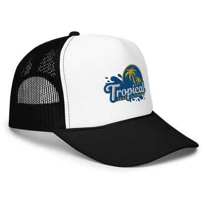 Tropical Tides Foam Trucker Hat: Ride the Waves of Fashion! - MENLL
