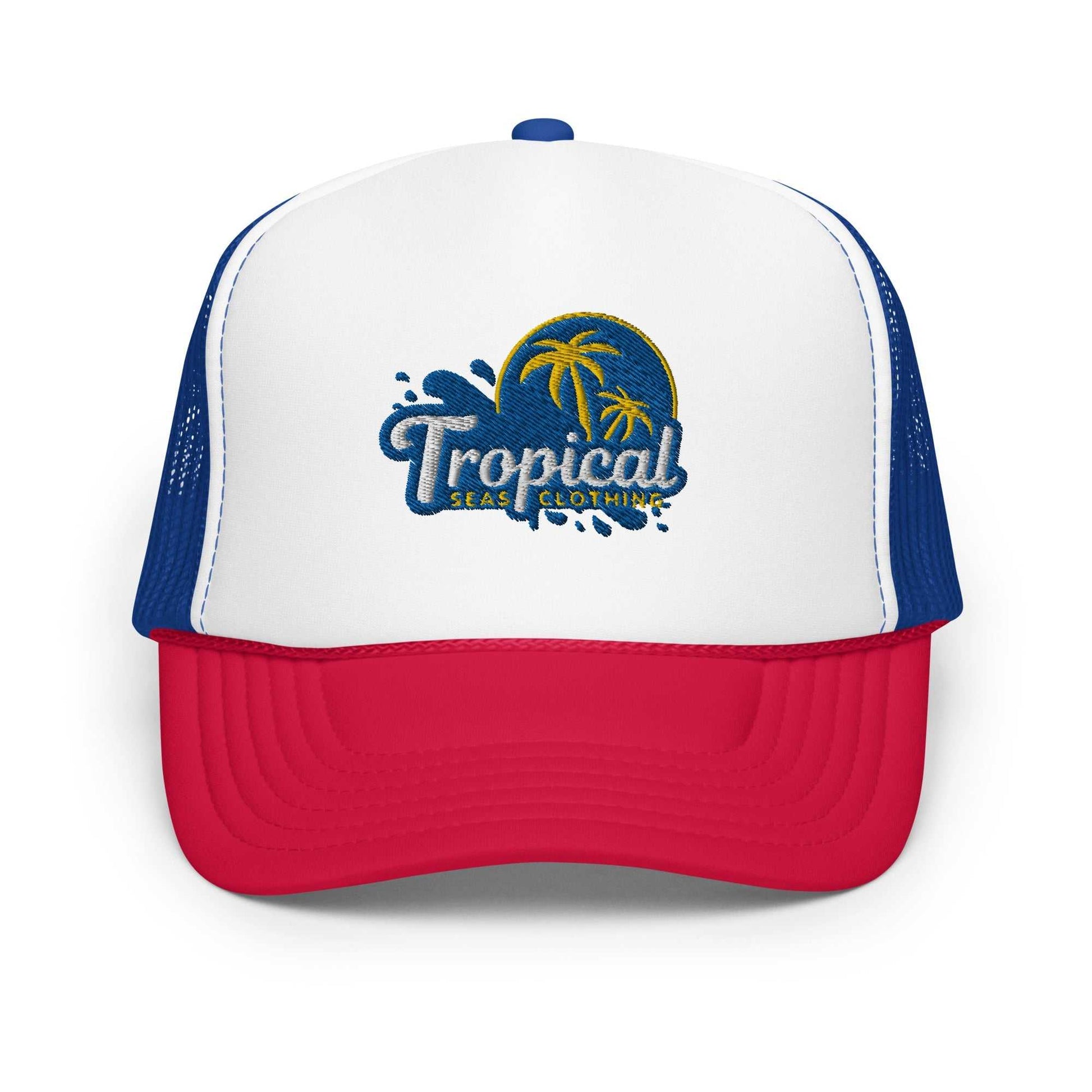 Tropical Tides Foam Trucker Hat: Ride the Waves of Fashion! - MENLL