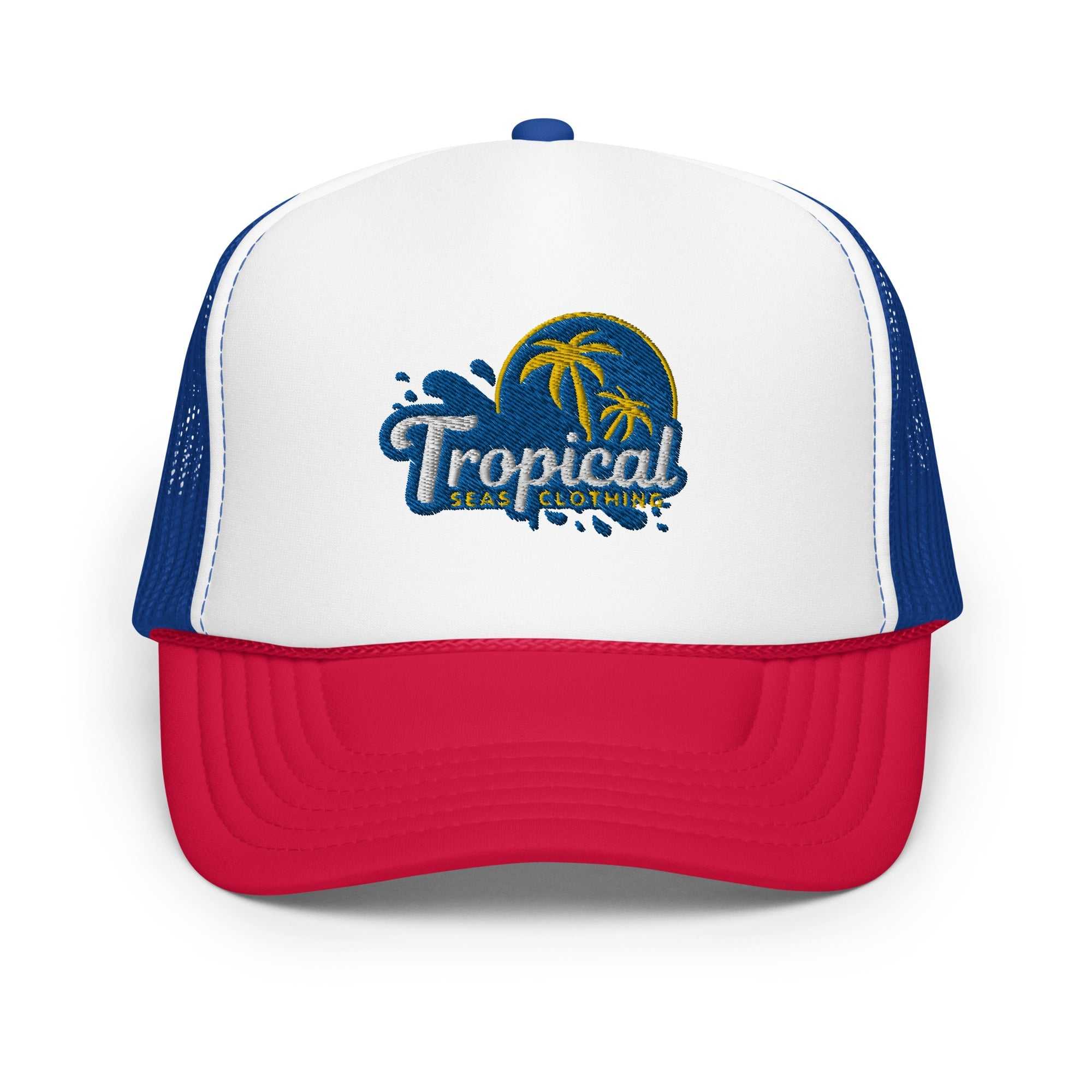 Tropical Tides Foam Trucker Hat: Ride the Waves of Fashion! - MENLL