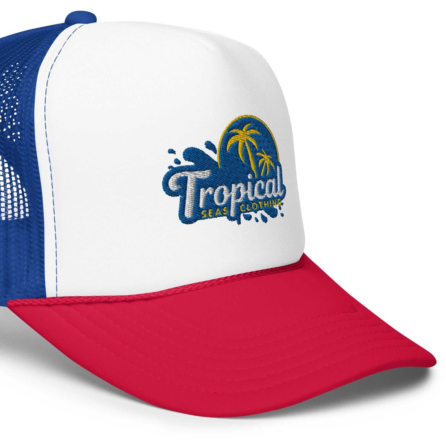 Tropical Tides Foam Trucker Hat: Ride the Waves of Fashion! - MENLL
