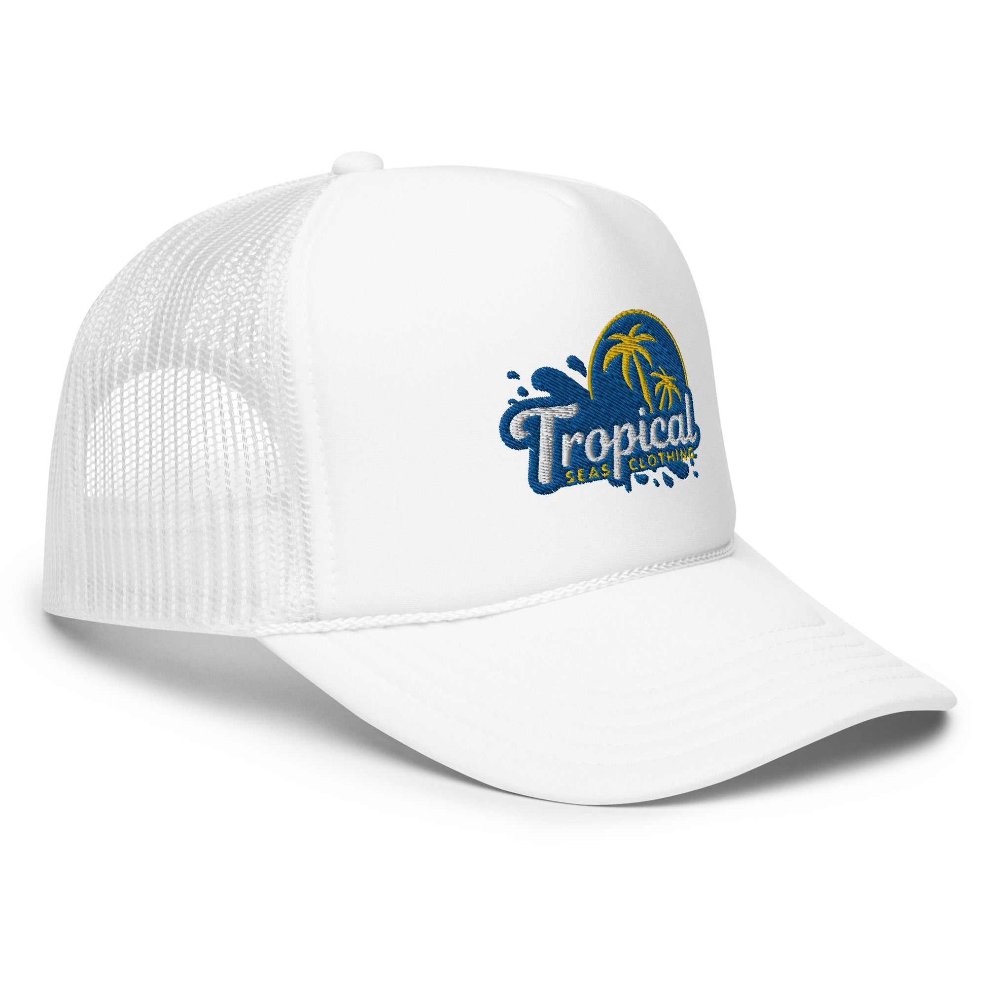 Tropical Tides Foam Trucker Hat: Ride the Waves of Fashion! - MENLL
