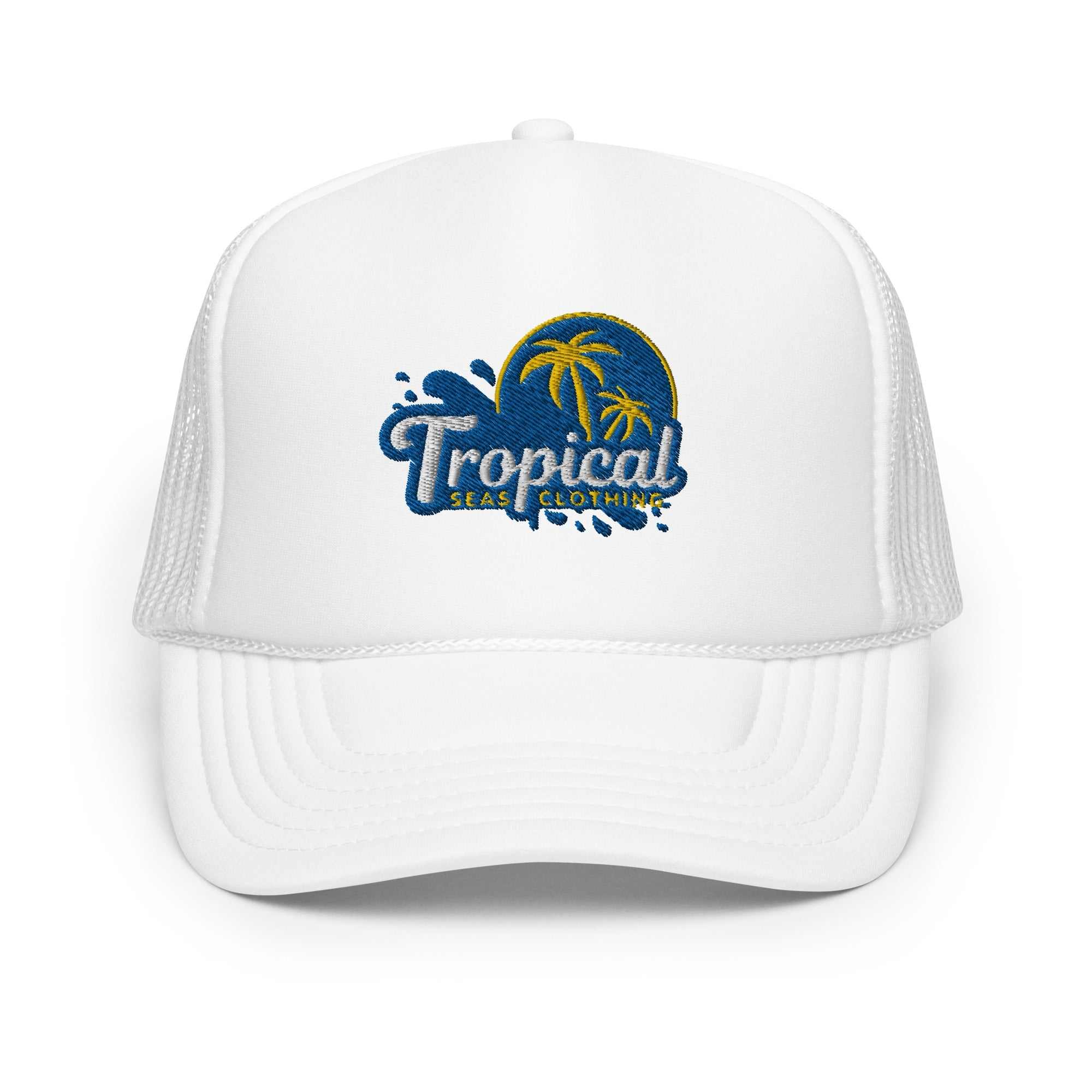 Tropical Tides Foam Trucker Hat: Ride the Waves of Fashion! - MENLL