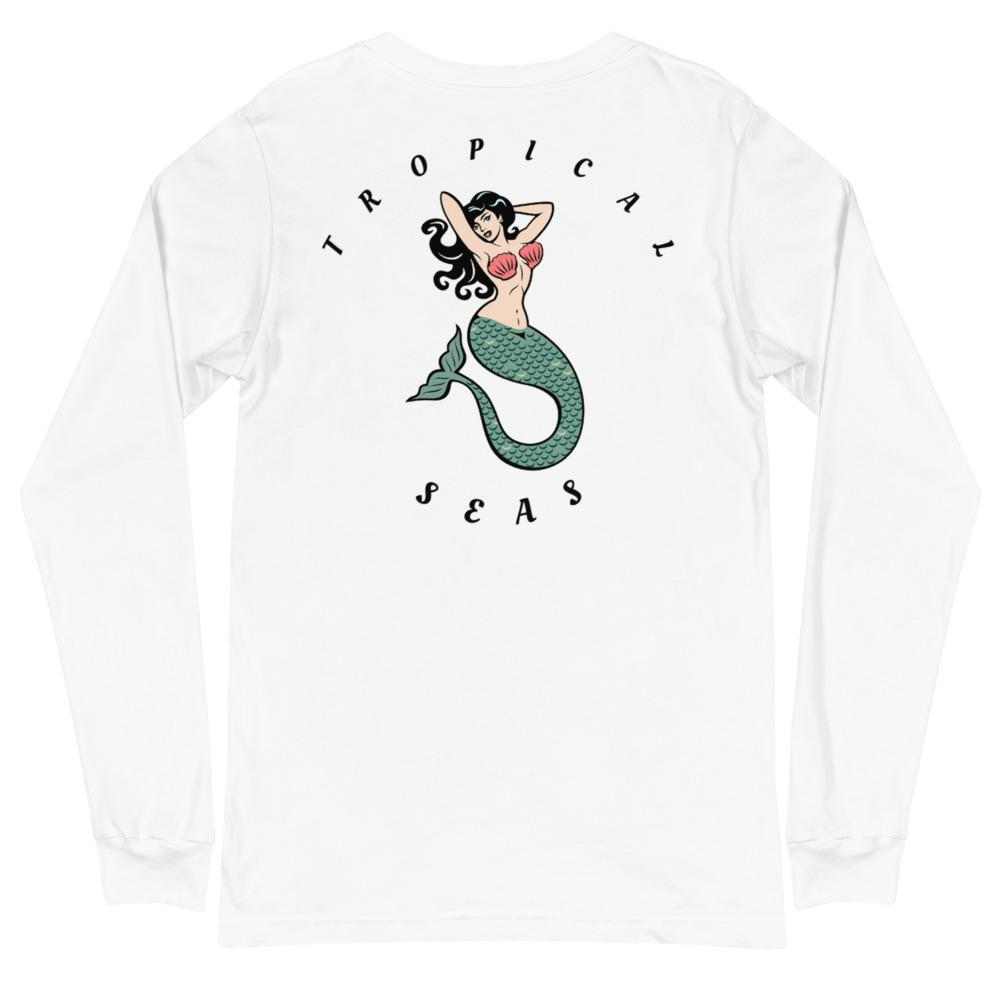 Tropical Mermaid Long Sleeve Shirt with bold island-inspired design and eye-catching mermaid print.