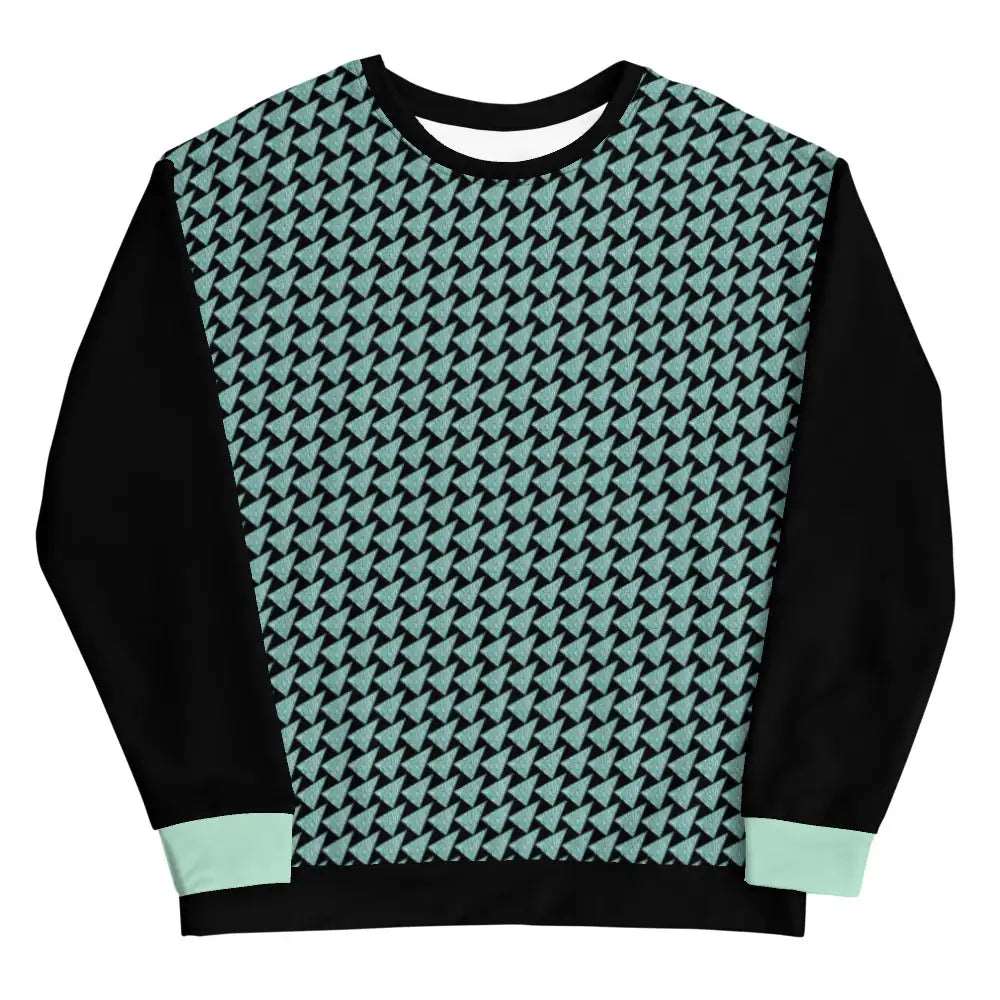 Men's Late Night Slice Sweatshirt with tropical print and soft brushed fleece fabric.