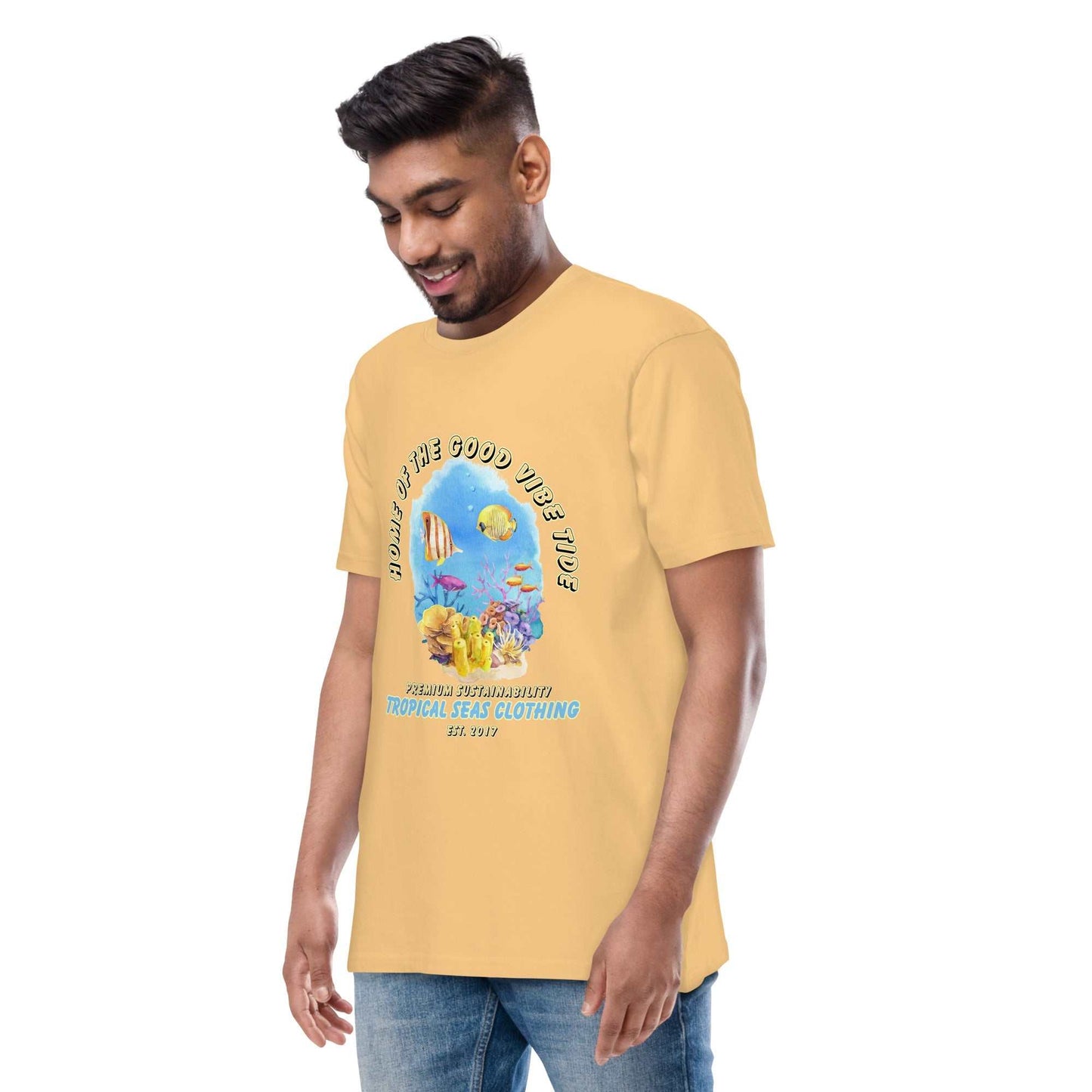 Men’s Premium Heavyweight Watercolor Reef tee - MENLL