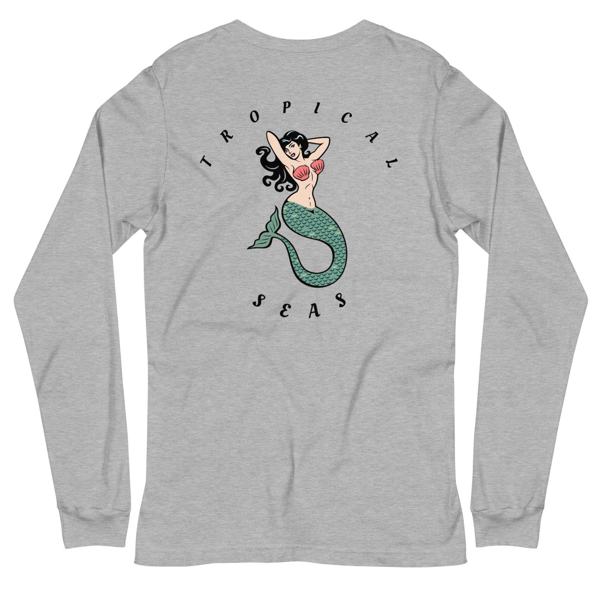 Tropical Mermaid Long Sleeve Shirt - MENLL