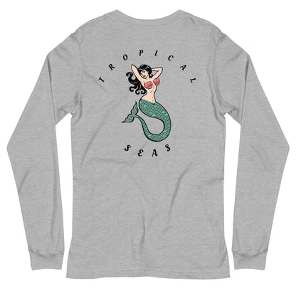 Tropical Mermaid Long Sleeve Shirt - MENLL