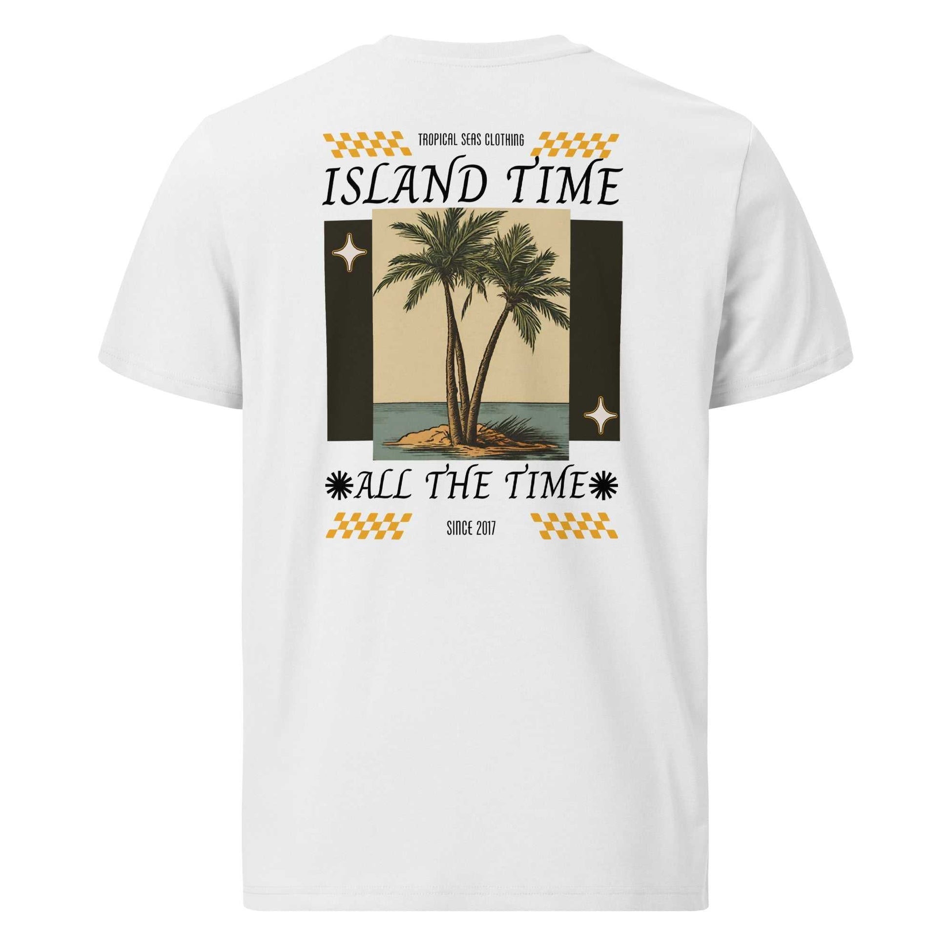 Island Time Organic Cotton T-Shirt – Embrace Comfort and Style with Tropical Seas Clothing - MENLL