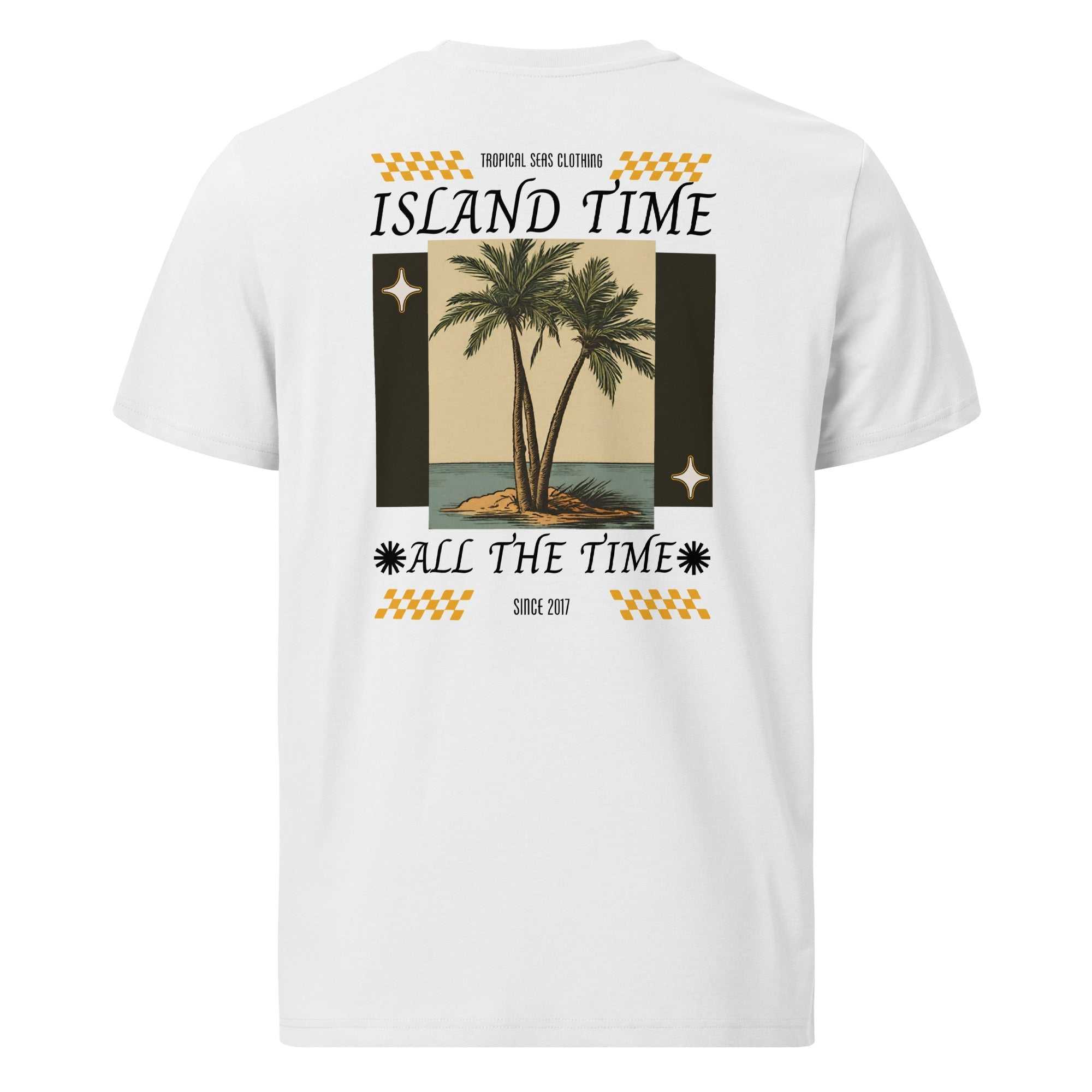 Island Time Organic Cotton T-Shirt – Embrace Comfort and Style with Tropical Seas Clothing - MENLL