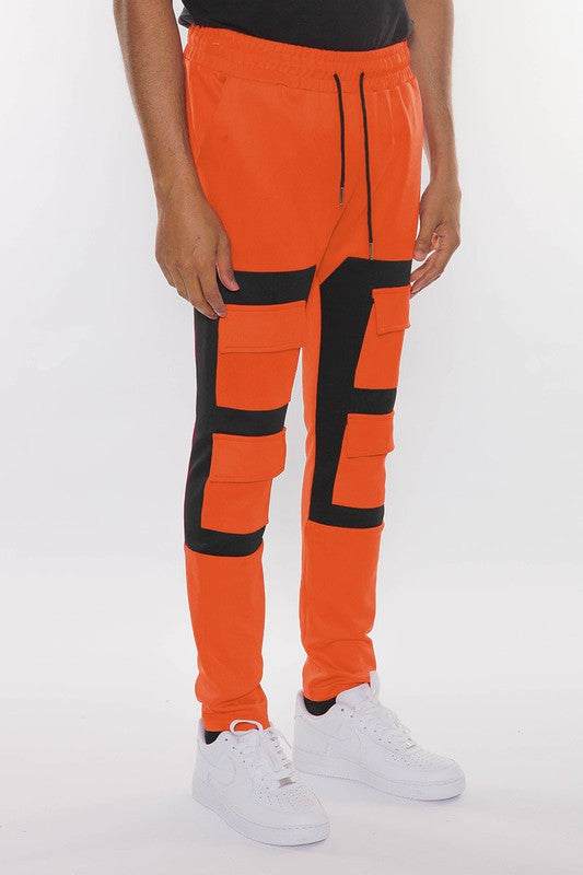 Dynamic Duo Color Block Cargo Track Pants - MENLL