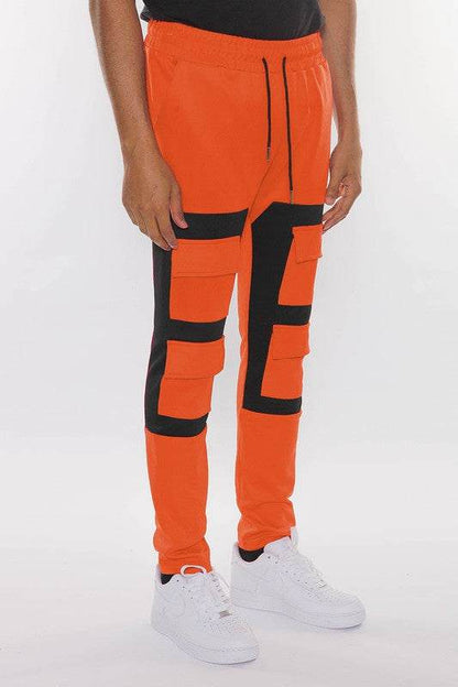 Dynamic Duo Color Block Cargo Track Pants - MENLL