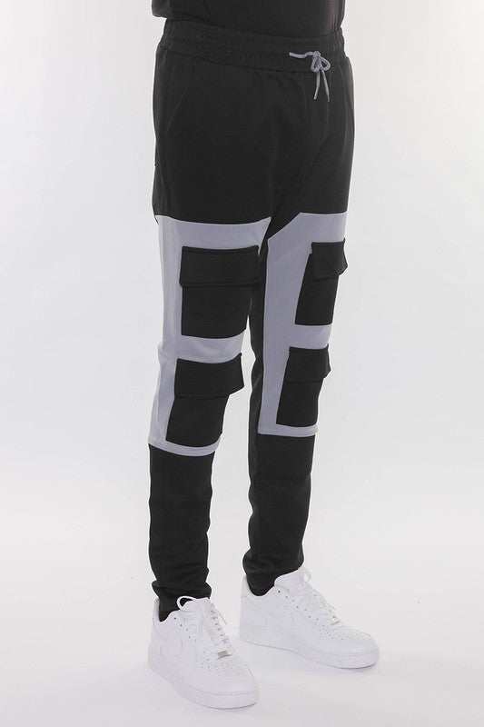 Dynamic Duo Color Block Cargo Track Pants - MENLL