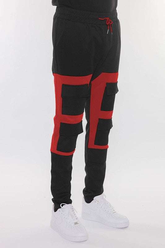 Dynamic Duo Color Block Cargo Track Pants - MENLL