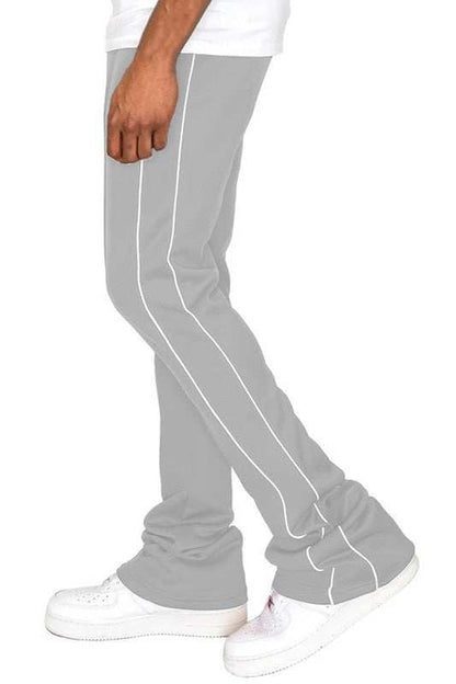 Mens Side Pipe Stacked Flare Pants - MENLL