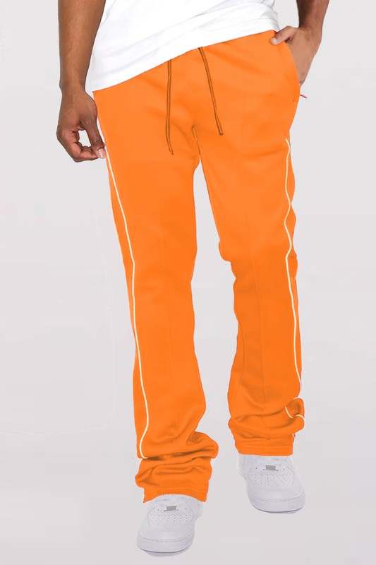 Mens Side Pipe Stacked Flare Pants - MENLL